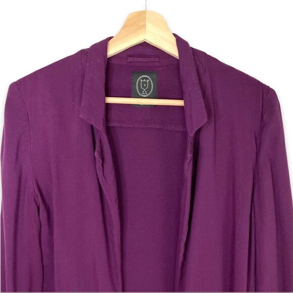 Talula Kent Blazer Eggplant Purple 100% Viscose - Picture 2 of 6